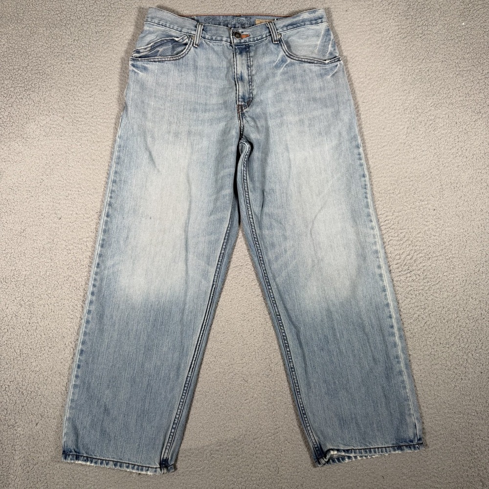 Levis Silvertab Jeans Mens 34x30 Blue Baggy Fit 5 Pocket Denim Casual Preppy